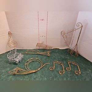 Set of 8 Music Inspired Christmas Ornaments
